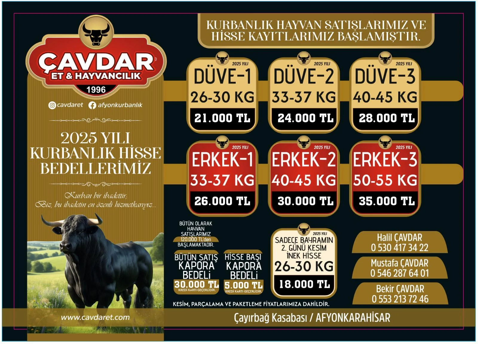 Afyon Adaklık Kurban | Akika Kurbanı | Şükür Kurbanı | Online Adaklık Kurban