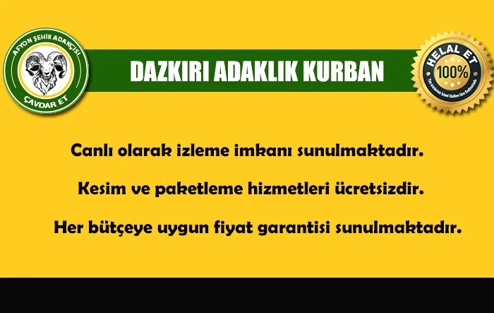 Dazkırı Adaklık Kurban